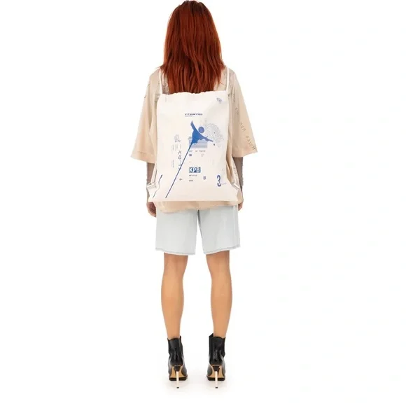 TTSWTRS Knapsack - “Gzhel” Knapsack Bag - white, new without tags. Never worn. Bag Hurley beach tote main image 2